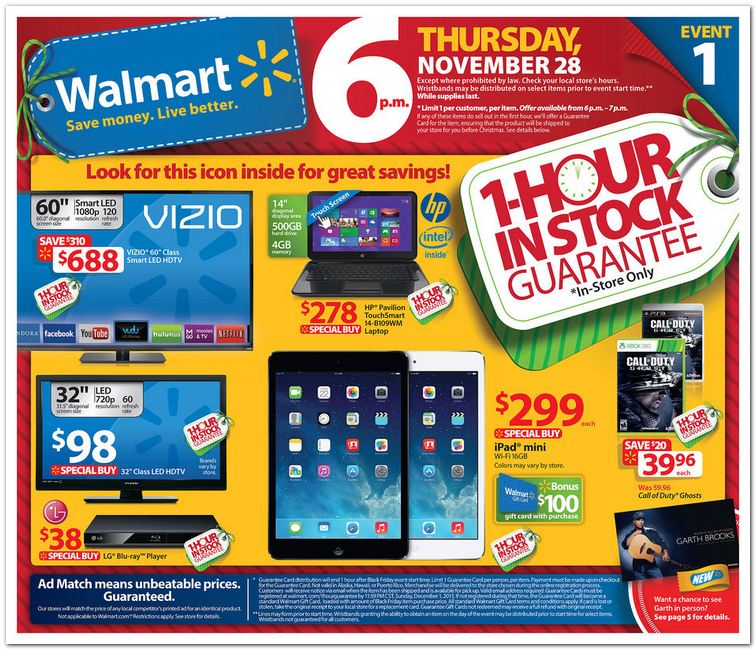 Walmart Releases Largest Black Friday Ad!!! Early Shopping Online Offered Too!!! See Ad Now!!! # ...